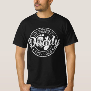 Zum Papa befördert, gegr. 2026, Neuer Papa 2026 T-Shirt