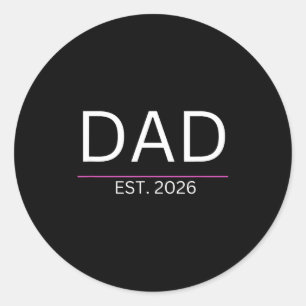 Zum Papa befördert oder erstmaliger Vater neues Mä Runder Aufkleber