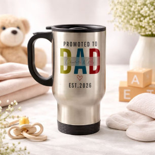 Zum Papa befördert Personalisiertes Foto   Erster  Reisebecher