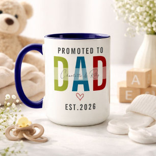 Zum Papa Befördert Personalisiertes Foto   Erster  Tasse