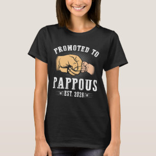 Zum Pappous befördert est.2026 Vatertag Erstes Mal T-Shirt