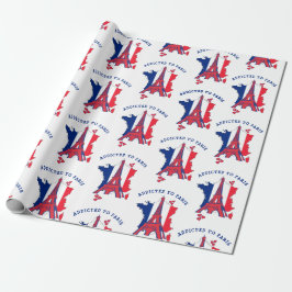 ZUM PARIS-Eiffelturm HINZUGEFÜGT Geschenkpapier