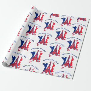 ZUM PARIS-Eiffelturm HINZUGEFÜGT Geschenkpapier