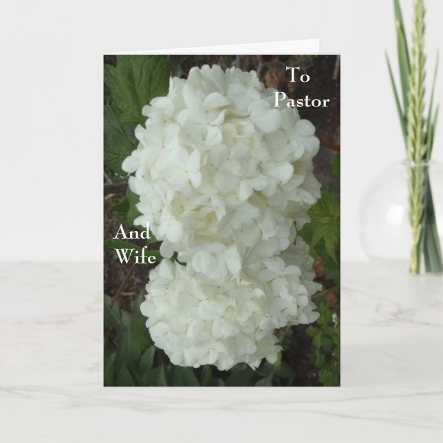 Zum Pastor und zur Ehefrau Dankeskarte (Vorderseite)