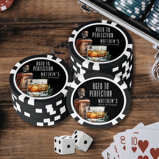 Zum perfekten Alter 50. Geburtstag Pokerchips (Aged To Perfection 50th Birthday Poker Chips)
