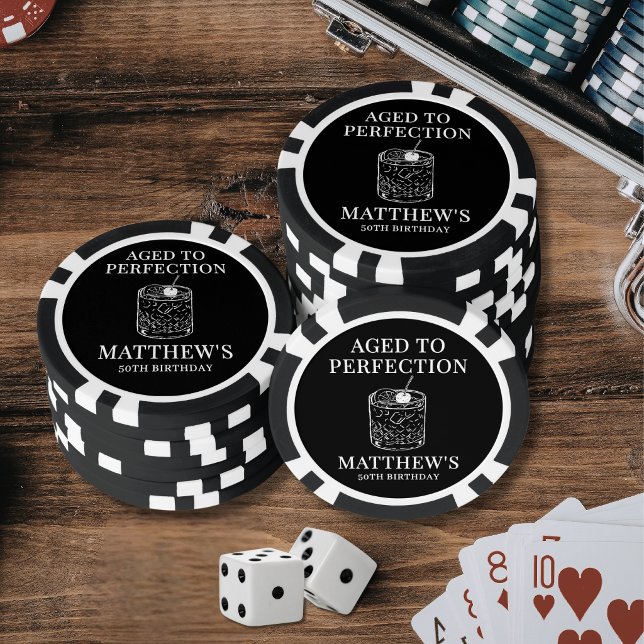 Zum perfekten Alter Geburtstag Pokerchips (Aged To Perfection Birthday Poker Chips)