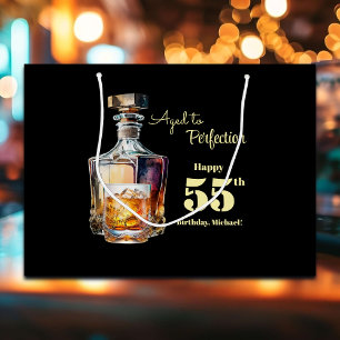 Zum perfekten Alter gereifter Männer-55er-Whisky-G Große Geschenktüte