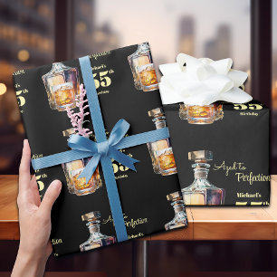 Zum perfekten Alter gereifter Männer-Whiskey-Gebur Geschenkpapier