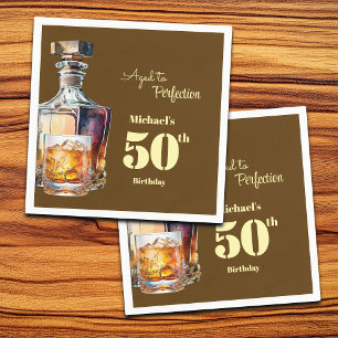 Zum perfekten Alter Herren 50. Whiskey Geburtstag  Serviette