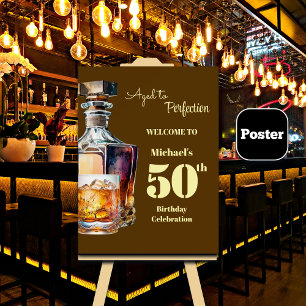Zum perfekten Alter Mann 50. Whisky-Geburtstag Poster
