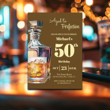 Zum perfekten Alter Männer 50. Whiskey Geburtstag