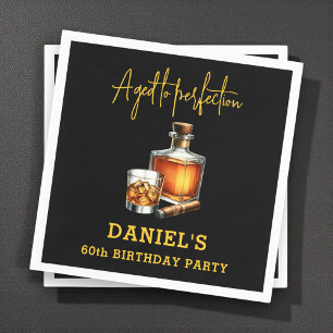 Zum perfekten Altern gealterter Zigarren-Whisky 60 Serviette