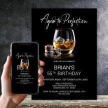 Zum perfekten Altern Whiskeyglas 55. Geburtstag