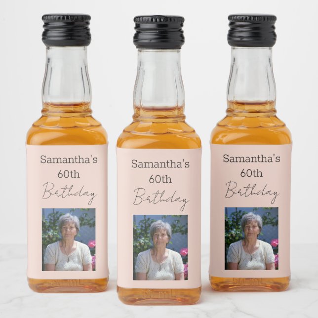 Zum perfekten Wein 60. Geburtstag Alkoholflaschenetikett (Flaschen)