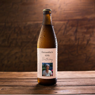 Zum perfekten Wein 60. Geburtstag Bierflaschenetikett