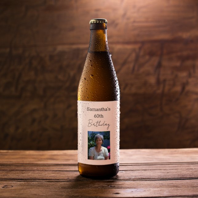 Zum perfekten Wein 60. Geburtstag Bierflaschenetikett (Von Creator hochgeladen)