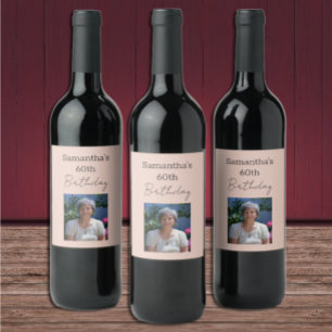 Zum perfekten Wein 60. Geburtstag Weinetikett