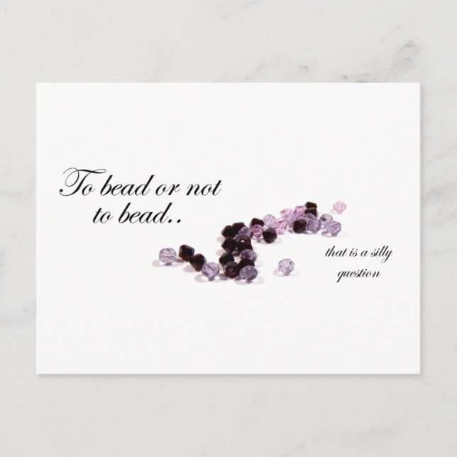 Zum Perlen oder nicht zum Perlen auf der Postkarte (Vorderseite)