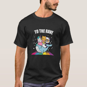 Zum Rave-Einhorn-Katz-Panda EDM-Musik-Rave-Tech T-Shirt