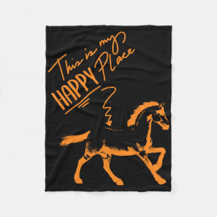 Zum Reiten Geboren Pferde Girl Rider Fleecedecke