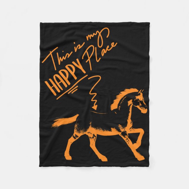 Zum Reiten Geboren Pferde Girl Rider Fleecedecke (Vorderseite)