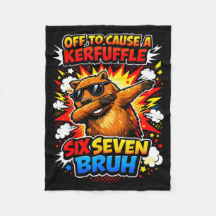 Zum Retro-Capybara-Meme-Off-Grund Fleecedecke
