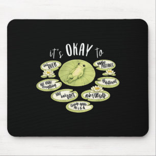 Zum Schulpsychologen lustiger Frosch psychische Ge Mousepad