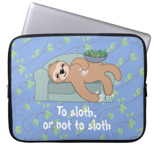 Zum Sloth oder nicht zum Sloth, der mit Laptopschutzhülle