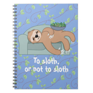 Zum Sloth oder nicht zum Sloth, der mit Notizblock