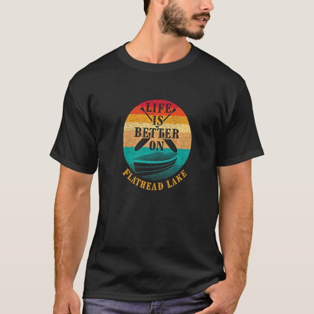 zum Spaß-Schiff Flathead Lake Boating T-Shirt (Vorderseite)