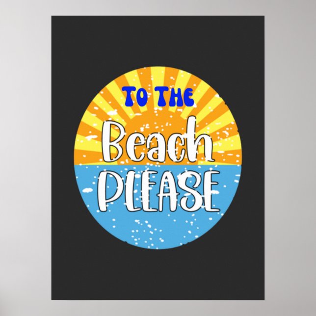 Zum Strand bitte Poster (Vorne)