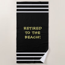 Zum Strand hin, weiße Streifen, schwarz