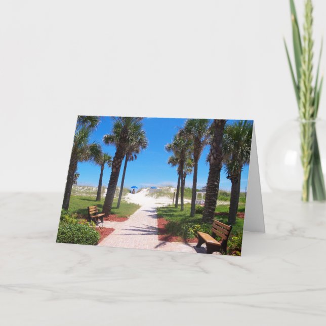 Zum Strand leer Karte (Vorderseite)