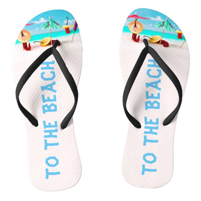 Zum Strand lustig Flip Flops (Fußbett)