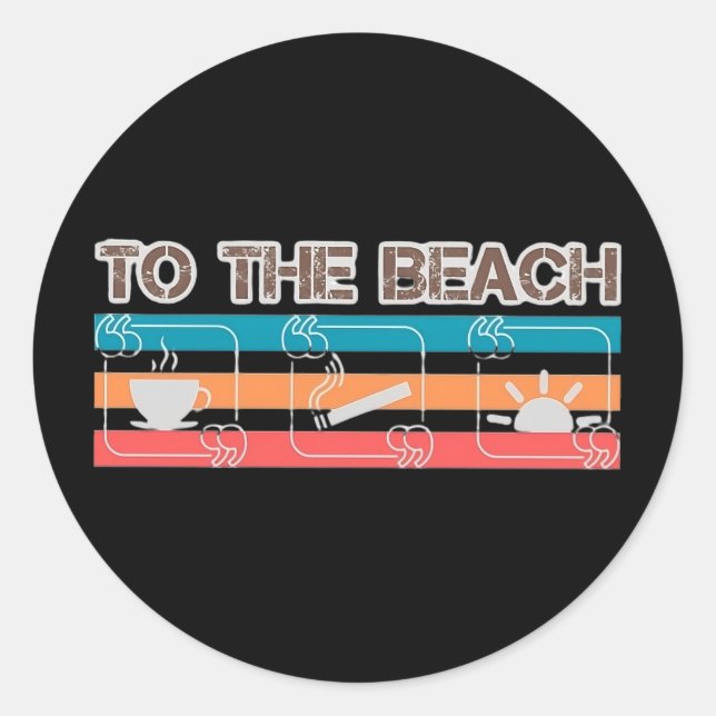 Zum Strand Sticker (Vorderseite)