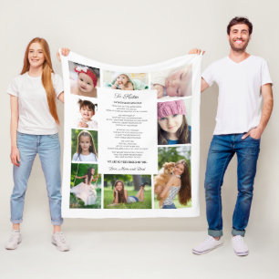 zum Tag des Abschlusses 9 Foto Fleecedecke