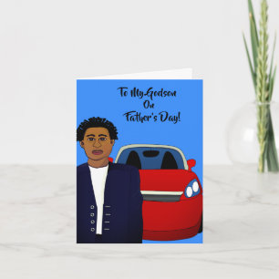 Zum Tag meines godson-afroamerikanischen Vaters Karte