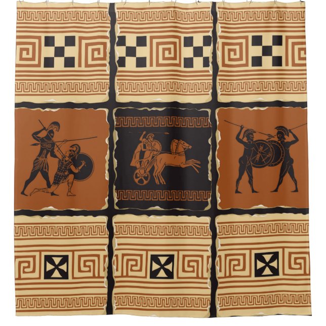 zum Thema des alten Griechenlands in Form eines Se Duschvorhang (Vorderseite)