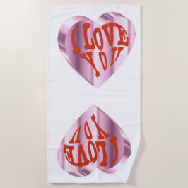 Zum Valentinstag am Strand Strandtuch