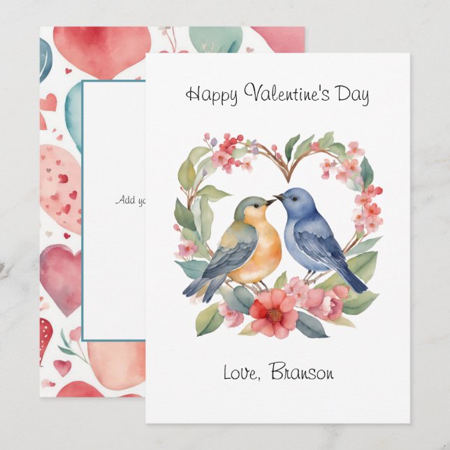 Zum Valentinstag Foto Valentine Mitteilungskarte (Vorne/Hinten)