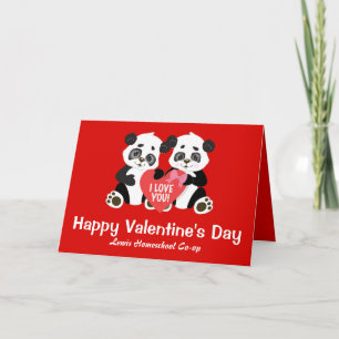 Zum Valentinstag Panda Homeschool Co op Karte
