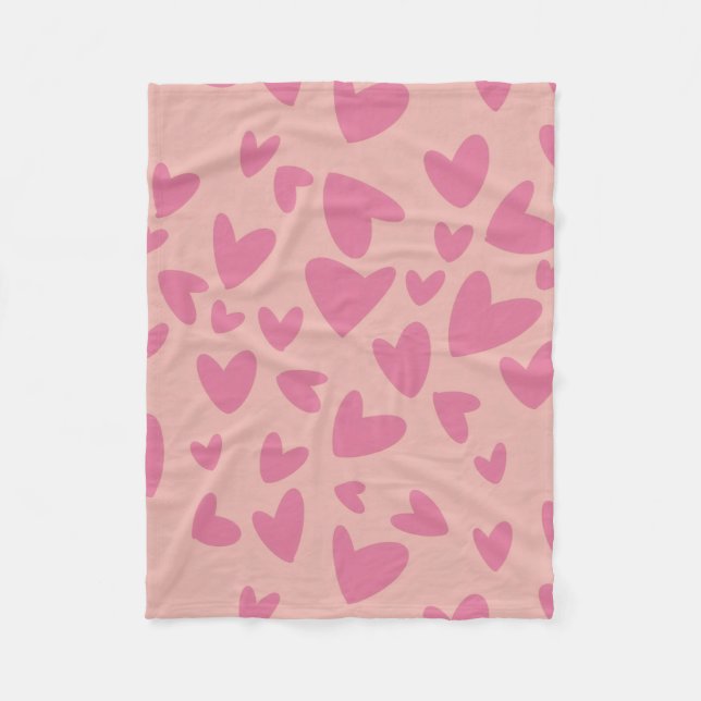 Zum Valentinstag Thema  Fleecedecke (Vorderseite)