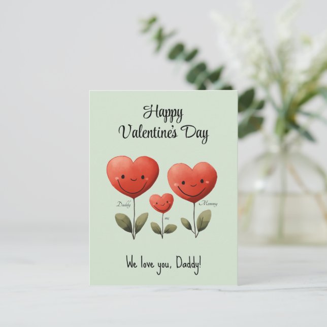 Zum Valentinstag, von Baby & Mommy, Postkarte (Stehend Vorderseite)