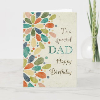 Zum Vater am Geburtstag farbenfroh Karte
