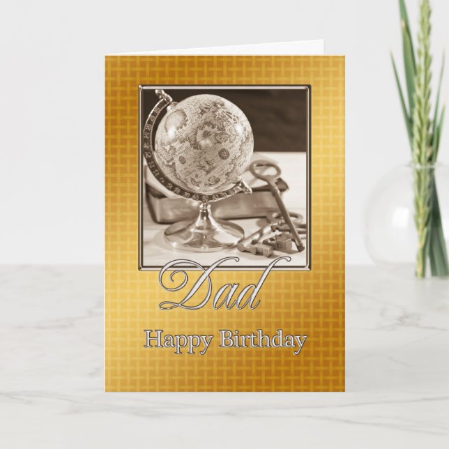 Zum Vater eine traditionelle Geburtstagskarte Karte (Vorderseite)