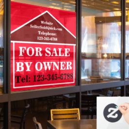 ZUM VERKAUF DURCH EIGENTÜMER MODERNES Anwesen Fensteraufkleber