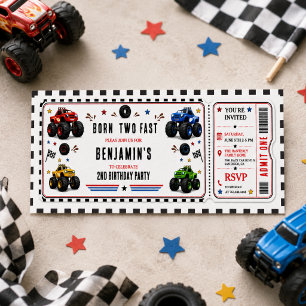 Zum Wachsen geboren, zwei schnelle Monstertrucks 2 Einladung