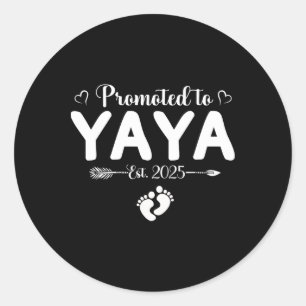 Zum Yaya 2025 Mütter Tag erste Mama P Runder Aufkleber