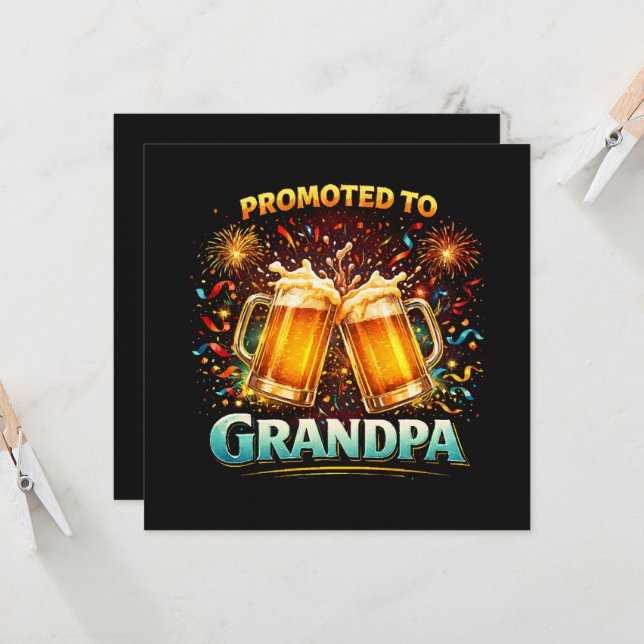 Zum zukünftigen Opa befördert (Vorderseite/Rückseite Beispiel)