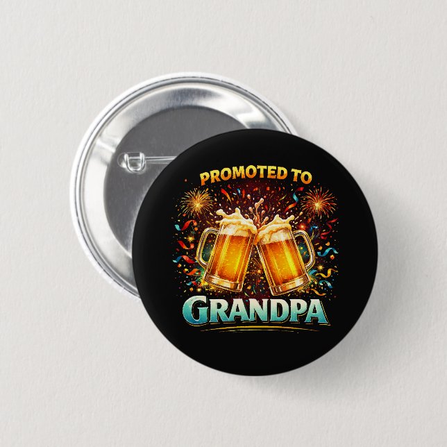 Zum zukünftigen Opa befördert Button (Vorne & Hinten)